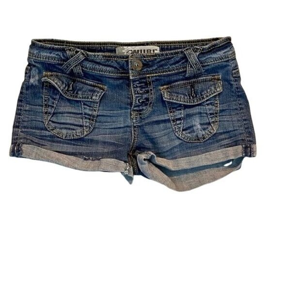 Wurl Denim Short Shorts Size 3 - Picture 1 of 6